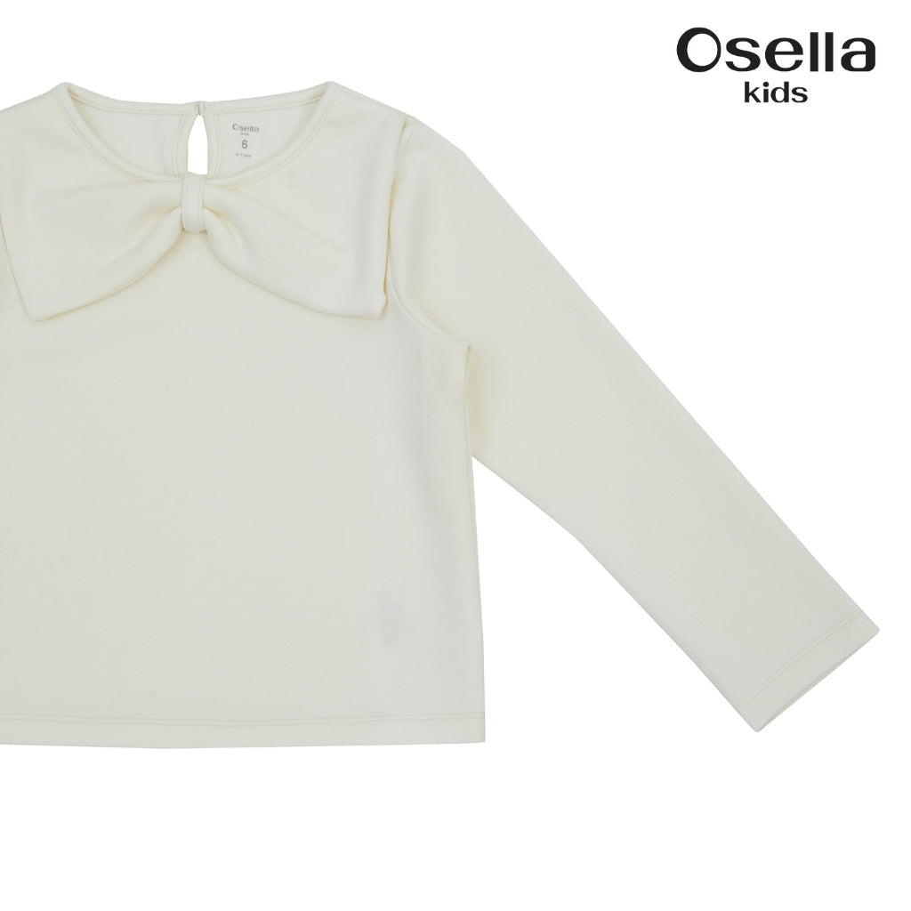 Osella Emma Long Sleeve T-Shirt With Bow Tie Detail 2377500788 | Atasan Lengan Panjang Anak Perempuan