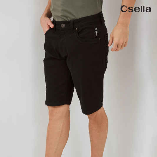Osella Short Denim Pants In Black Wash 2086500743 | Celana Jeans Pendek Pria