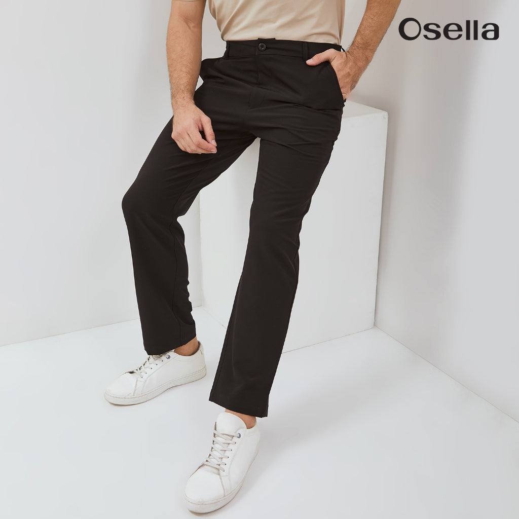 Osella Axel Stretch Straight-Fit Trousers 20815002 | Celana Panjang Pria