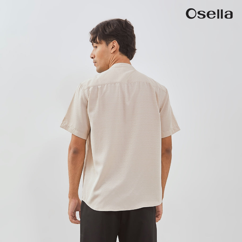Osella Zahr Short Sleeve Koko Shirt With Dobby Pattern Textured Fabric 203W6603 | Kemeja Koko Raya Lengan Pendek Pria