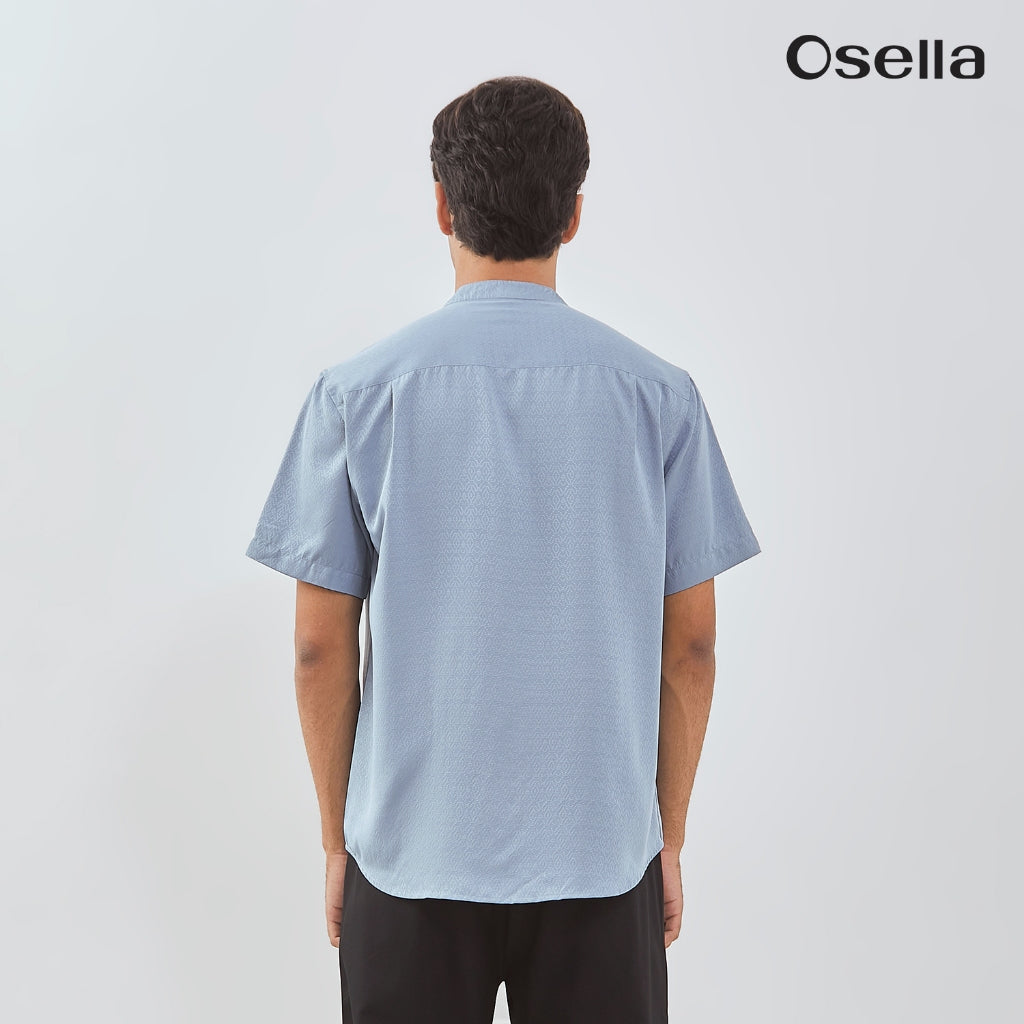 Osella Zahr Short Sleeve Koko Shirt With Dobby Pattern Textured Fabric 203W6603 | Kemeja Koko Raya Lengan Pendek Pria