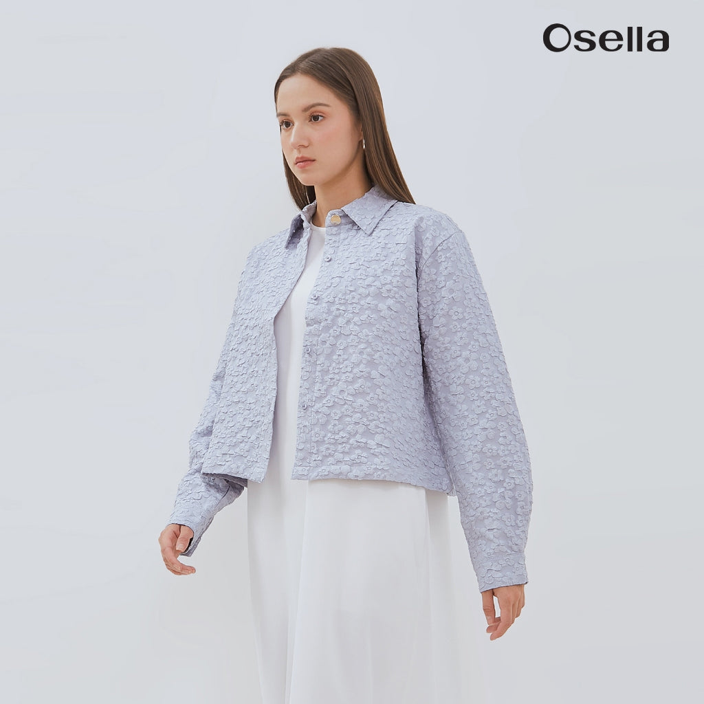 Osella Zania Dress Set With Jacquard Outer 11576603 | Setelan Dress Outer Lengan Panjang Wanita