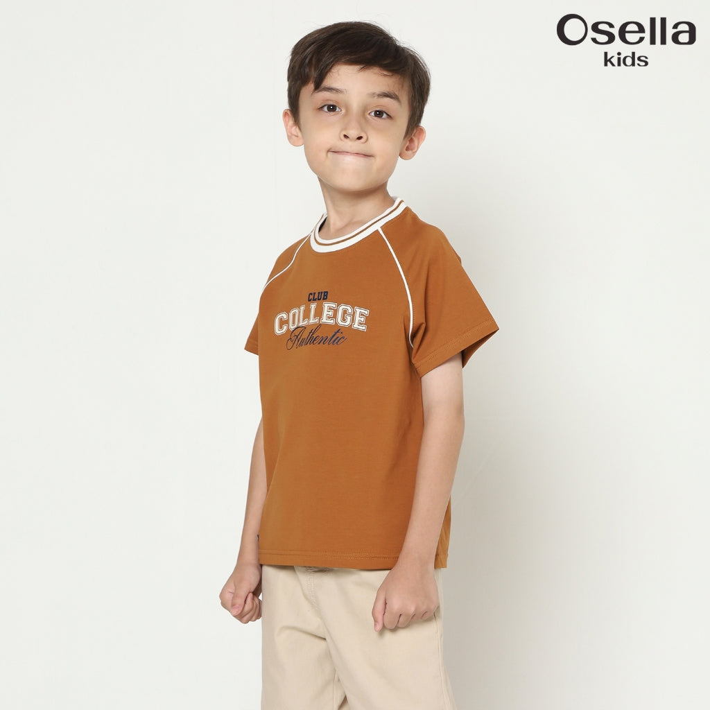 Osella Leo Regular Fit T-Shirt In Tobbaco Brown 2271500785 | Atasan Kaos Lengan Pendek Anak Laki Laki
