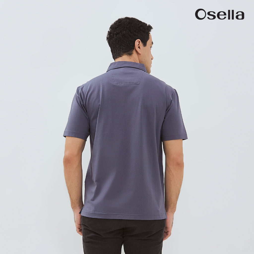 Osella Ultra-Soft Half-Zip Polo 20216603 | Atasan Kaos Polo Lengan Pendek Pria