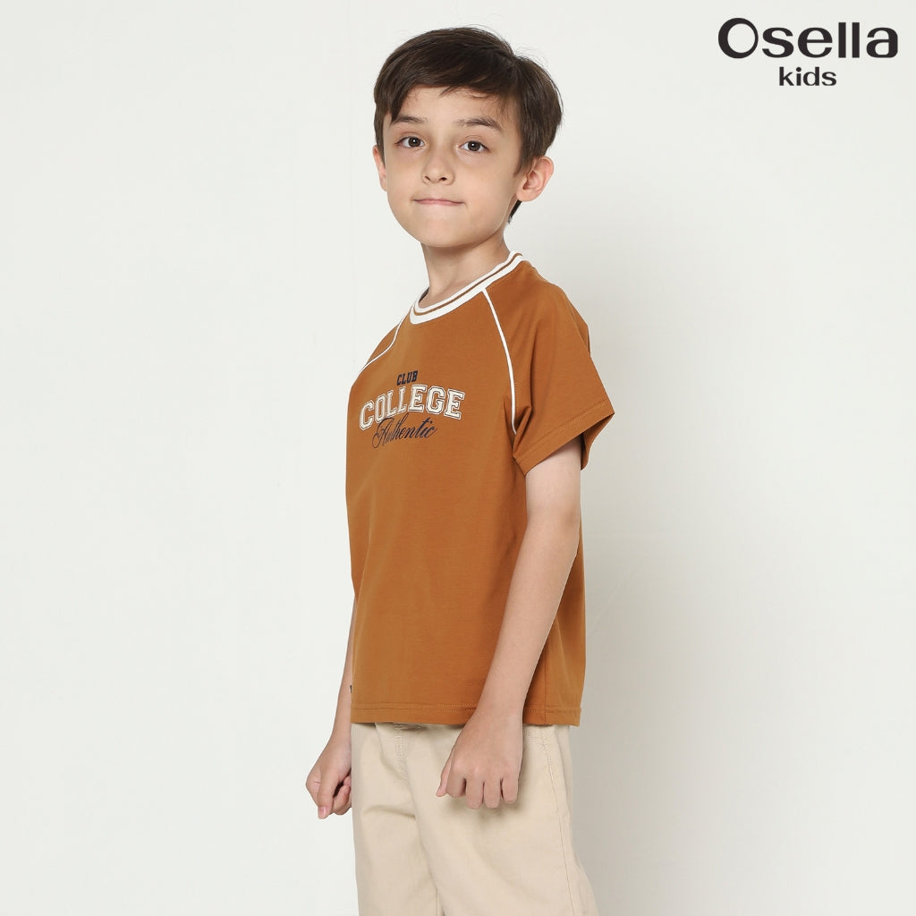 Osella Leo Regular Fit T-Shirt In Tobbaco Brown 2271500785 | Atasan Kaos Lengan Pendek Anak Laki Laki
