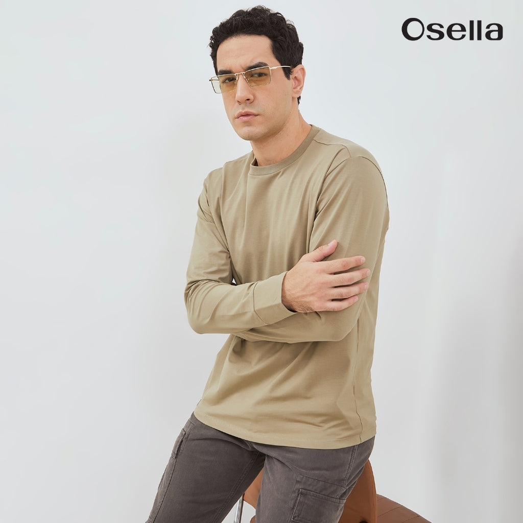 Osella Enzo Long Sleeve T-Shirt 20776601 | Blouse Lengan Panjang Pria