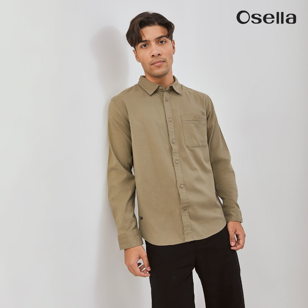 Osella Devon Long Sleeve Shirt With Flannel 203U6602 | Kemeja Flanel Lengan Panjang Pria