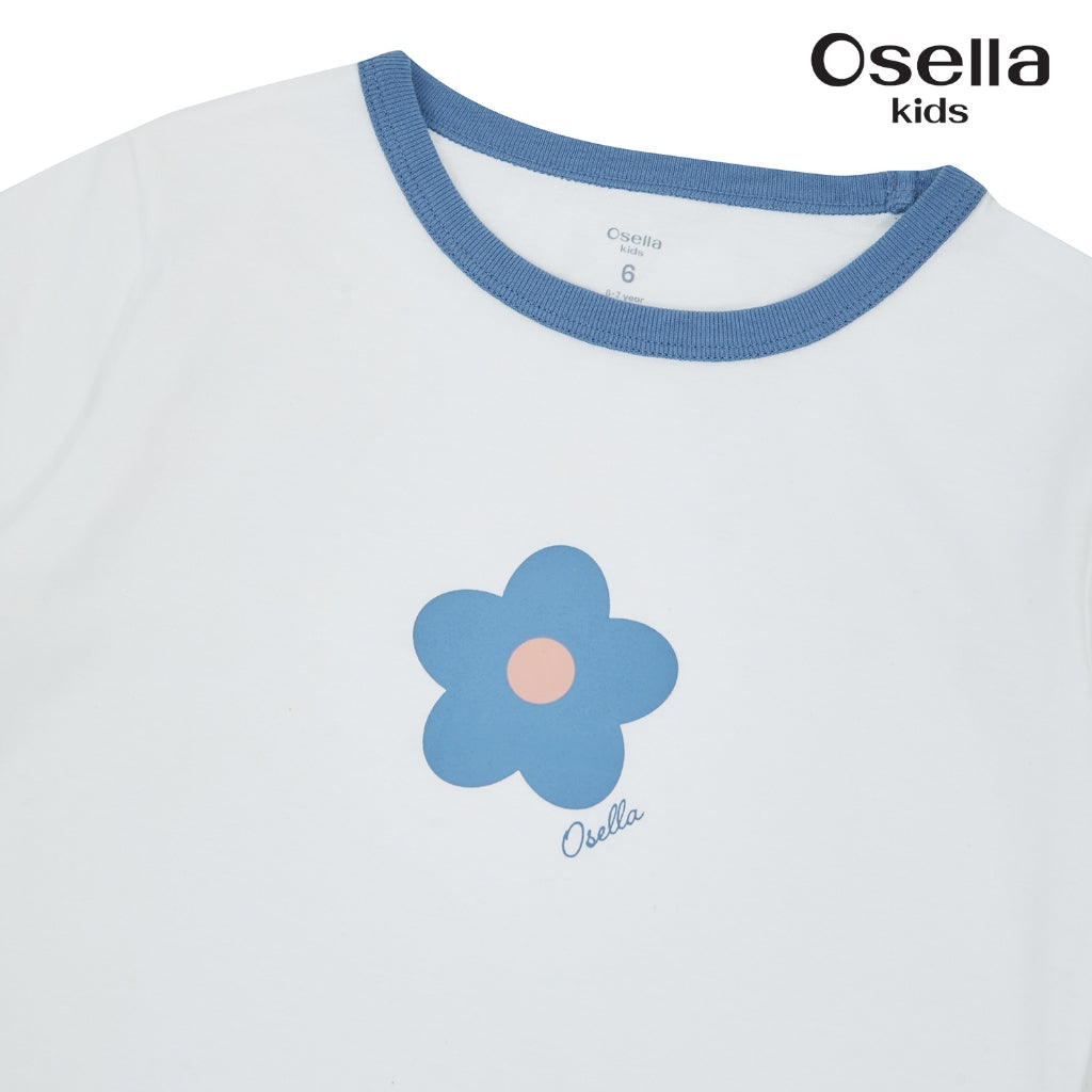 Osella Bloom Ringer Tee 23715010 | Atasan Kaos Lengan Pendek Anak Perempuan