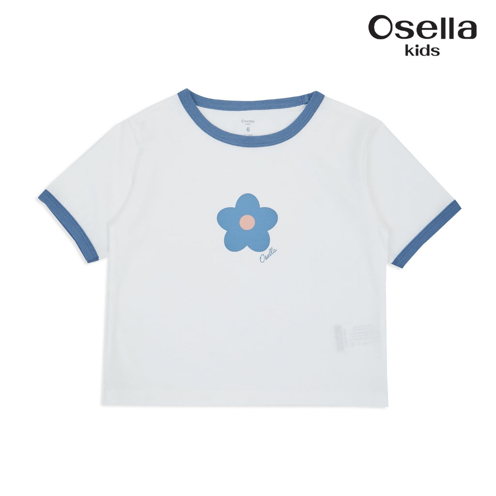 Osella Bloom Ringer Tee 23715010 | Atasan Kaos Lengan Pendek Anak Perempuan