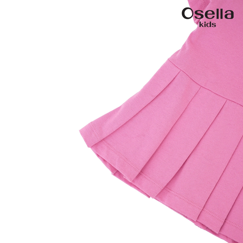 Osella Ribbon Top With Pleats 2336500513 | Atasan Ruffle Lengan Pendek Anak Perempuan