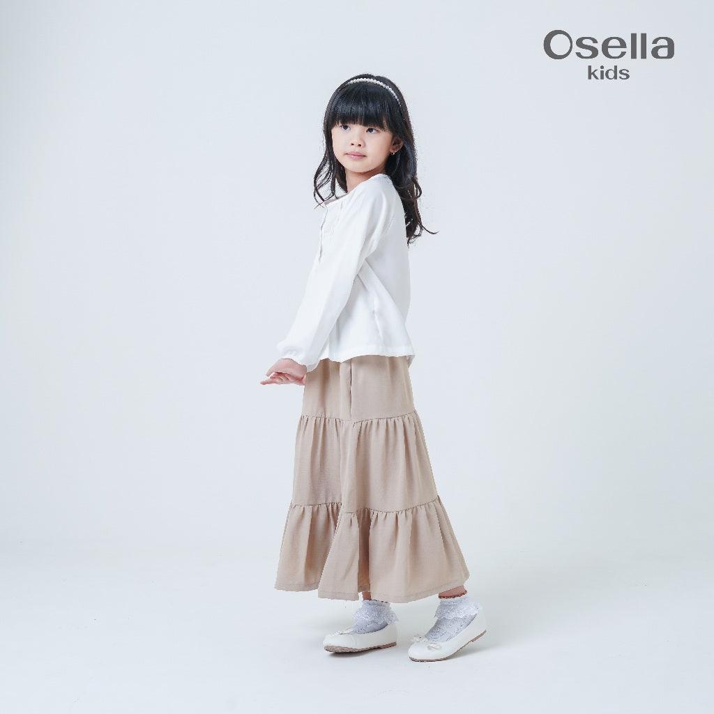 Osella Kids Pearl Pleated Blouse 23376602 | Atasan Blouse Anak Perempuan