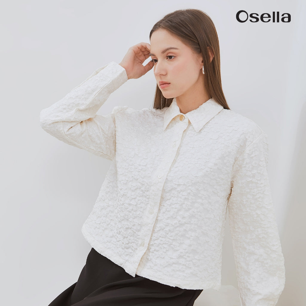 Osella Zania Dress Set With Jacquard Outer 11576603 | Setelan Dress Outer Lengan Panjang Wanita