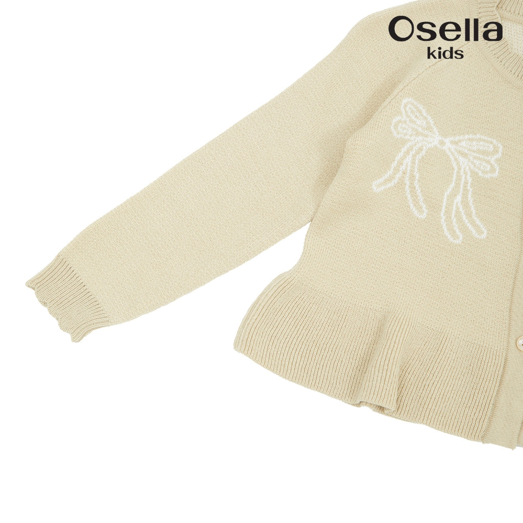 Osella Bow Knit Cardigan 1361500238 | Cardigan Rajut Anak Perempuan