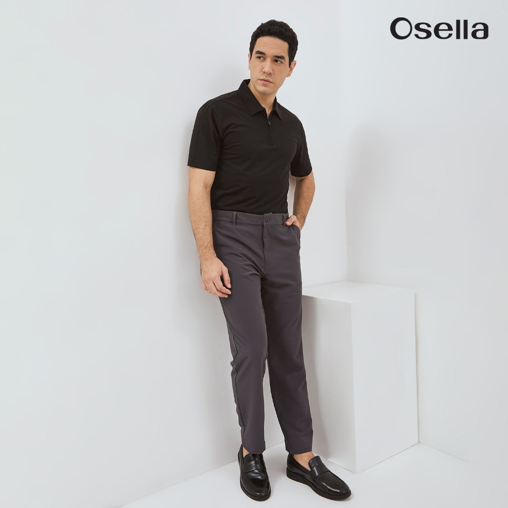 Osella Axel Stretch Straight-Fit Trousers 20815002 | Celana Panjang Pria