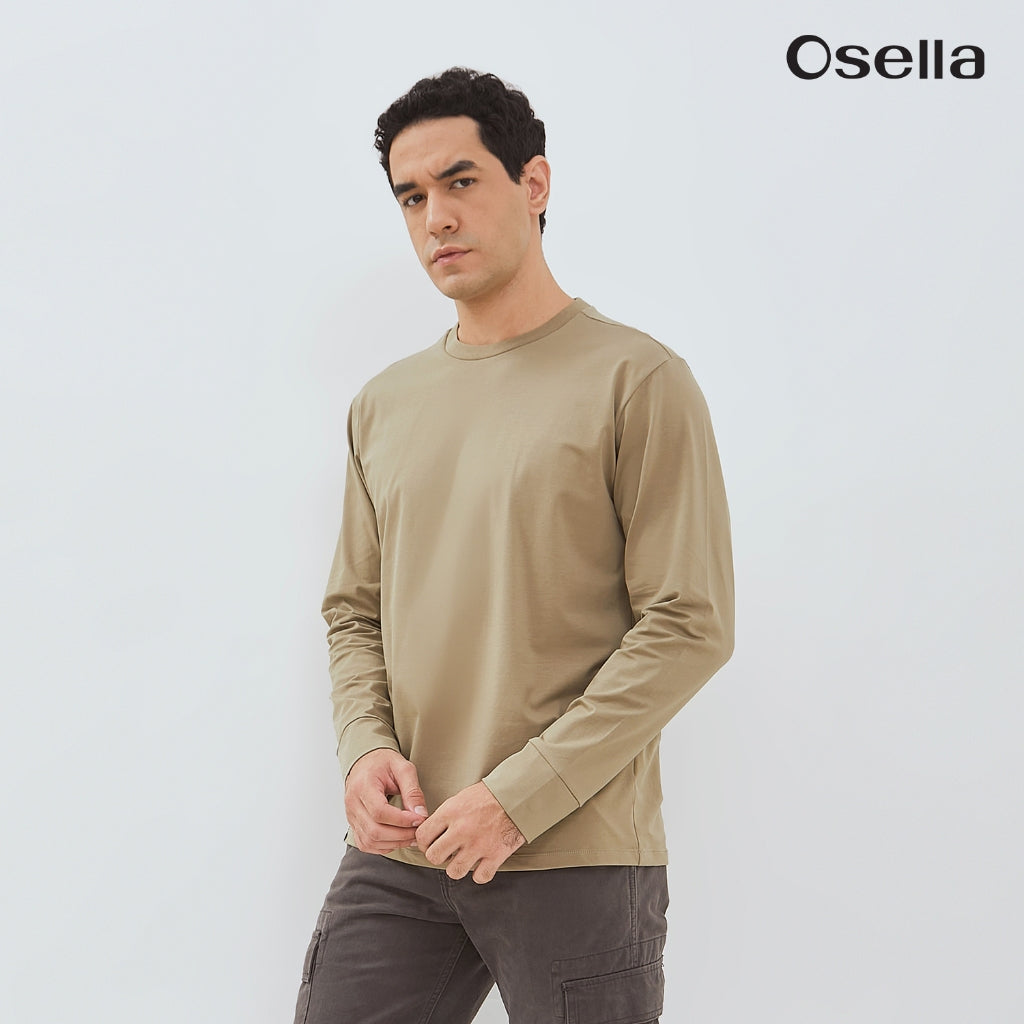 Osella Enzo Long Sleeve T-Shirt 20776601 | Blouse Lengan Panjang Pria