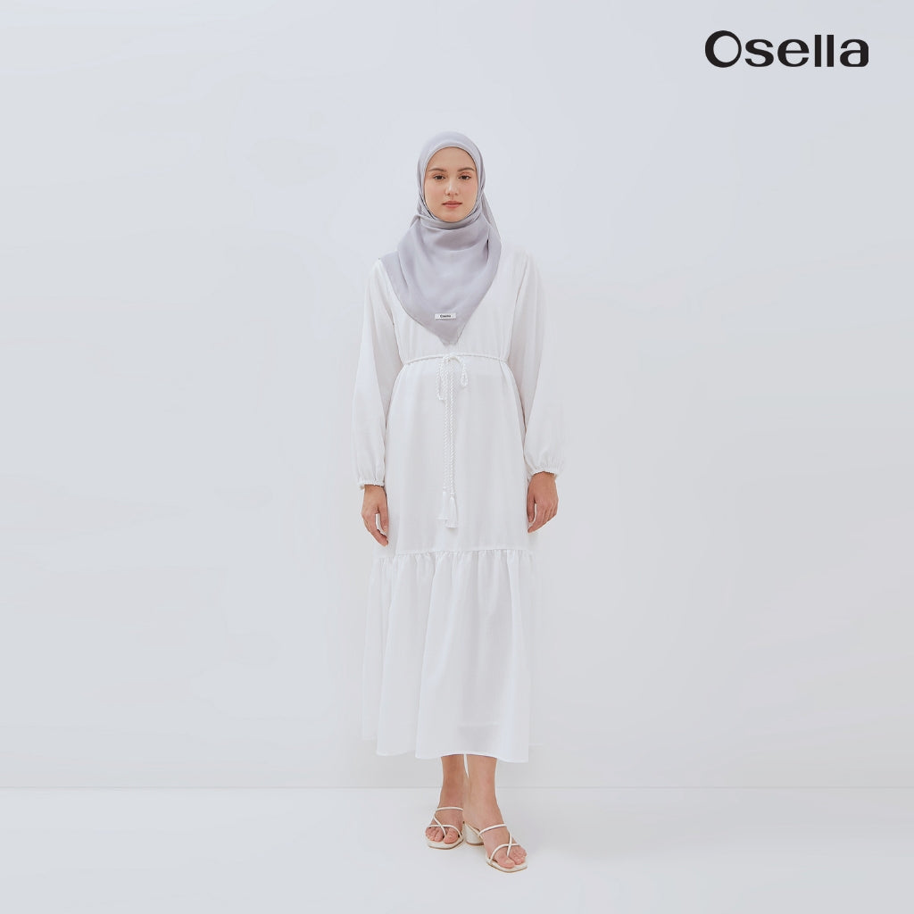 Osella Maxi Dress With Tassel Belt 1157660401 | Dress Panjang Wanita Tanpa Hijab