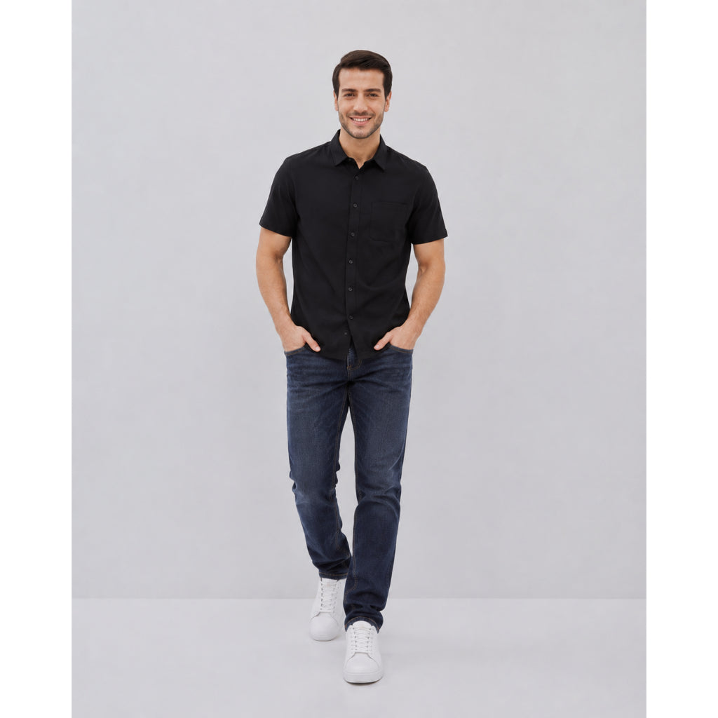 Osella Baby Pique Knit Shirt 20326603 | Atasan Kemeja Basic Lengan Pendek Pria