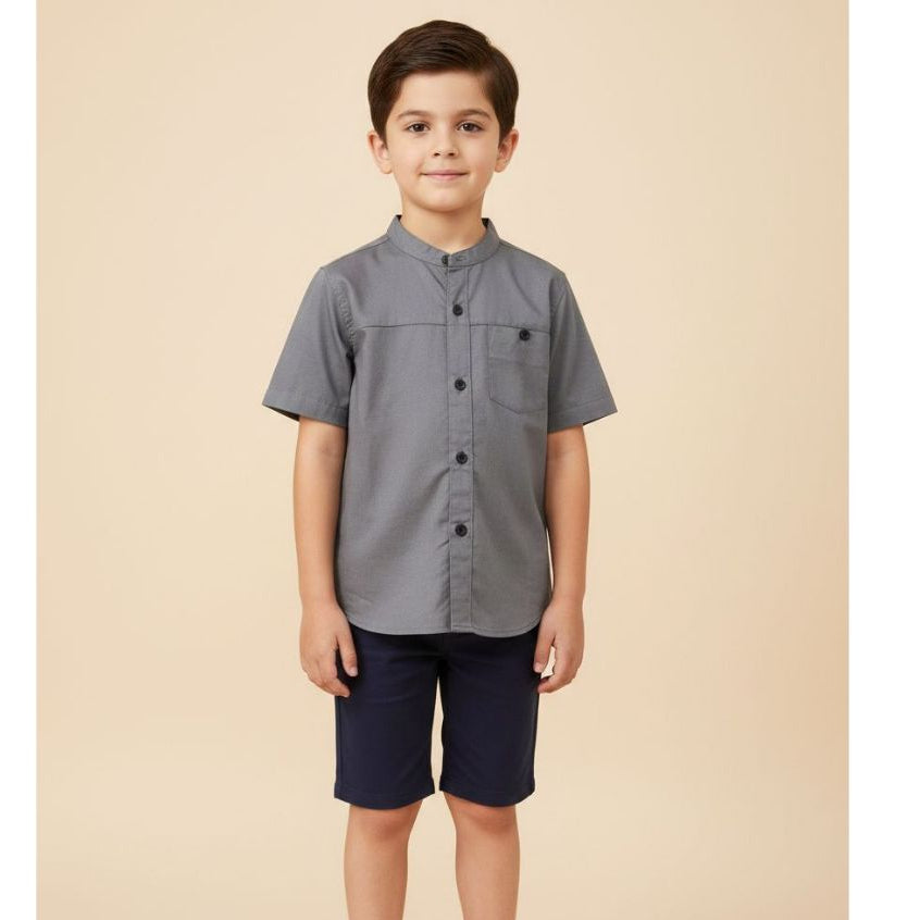 Osella Wayne Regular Fit Koko Short Shirt 223W6602 | Atasan Kemeja Koko Lengan Pendek Anak Laki Laki