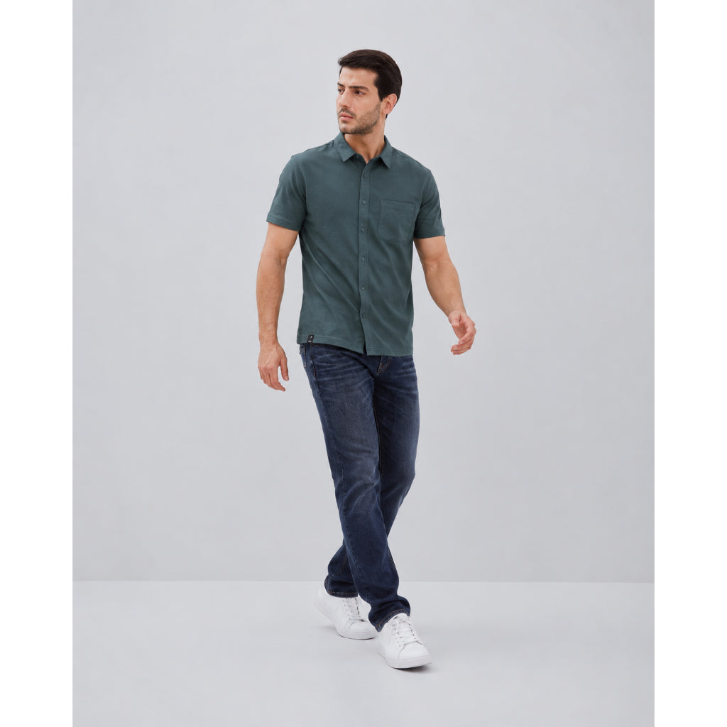 Osella Baby Pique Knit Shirt 20326603 | Atasan Kemeja Basic Lengan Pendek Pria