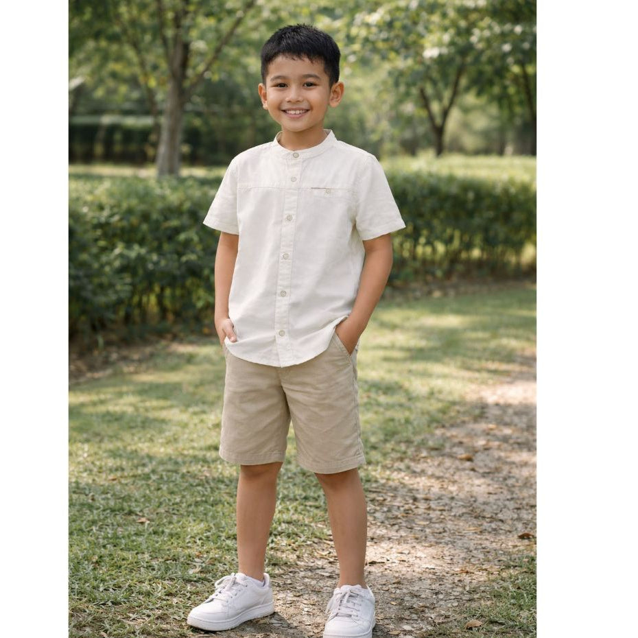 Osella Wayne Regular Fit Koko Short Shirt 223W6602 | Atasan Kemeja Koko Lengan Pendek Anak Laki Laki