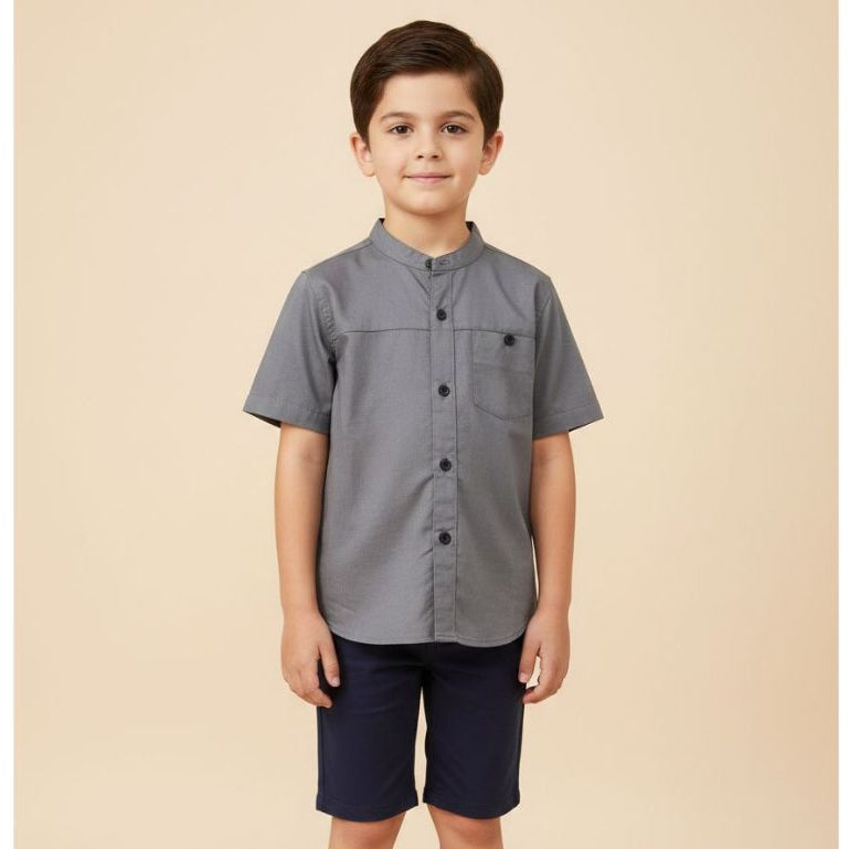 Osella Wayne Regular Fit Koko Short Shirt 223W6602 | Atasan Kemeja Koko Lengan Pendek Anak Laki Laki