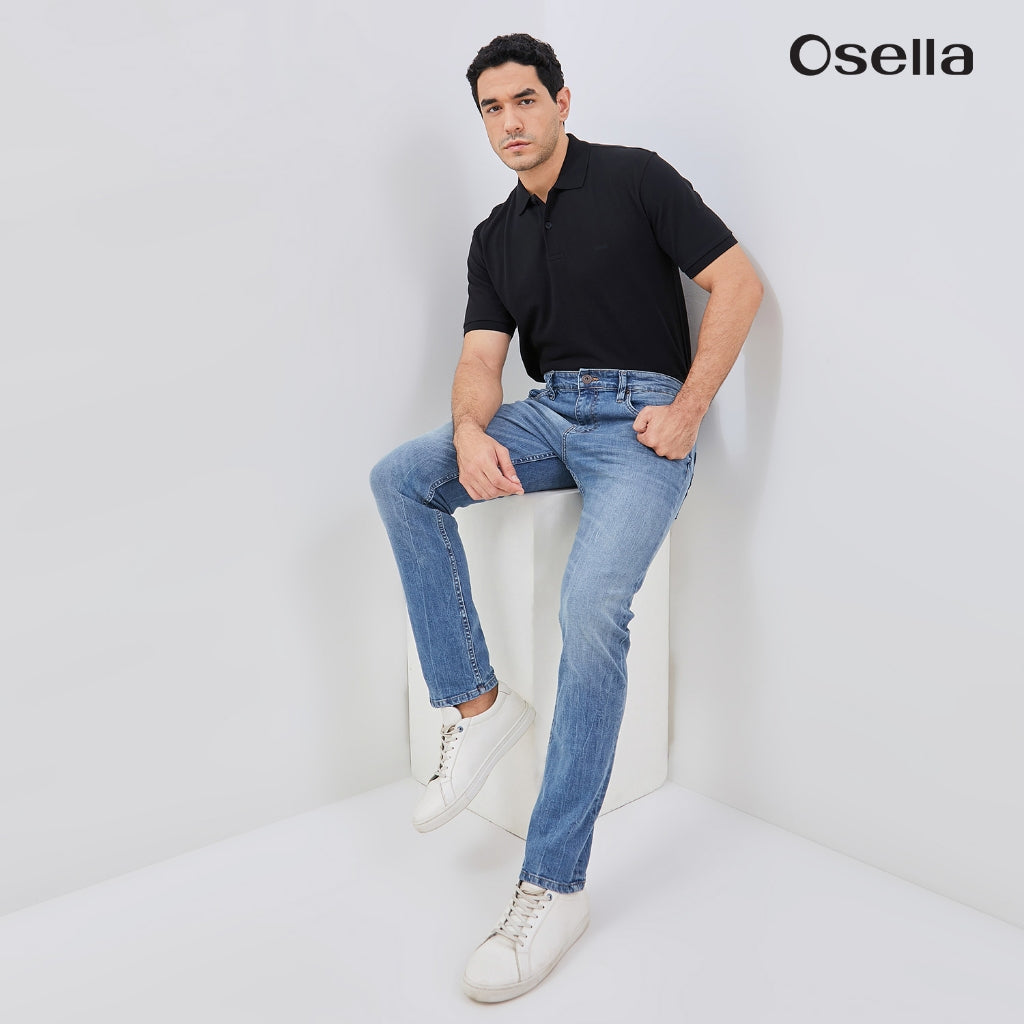 Osella Jaxon Slim Fit Jeans In Dark Wash Denim 108O6603A1  | Celana Denim Panjang Pria