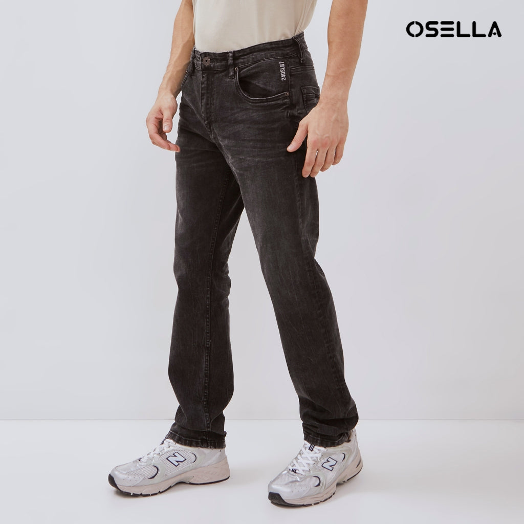 Osella Mason Slim Fit Jeans In Grey Wash 208O501643 | Celana Jeans Pria
