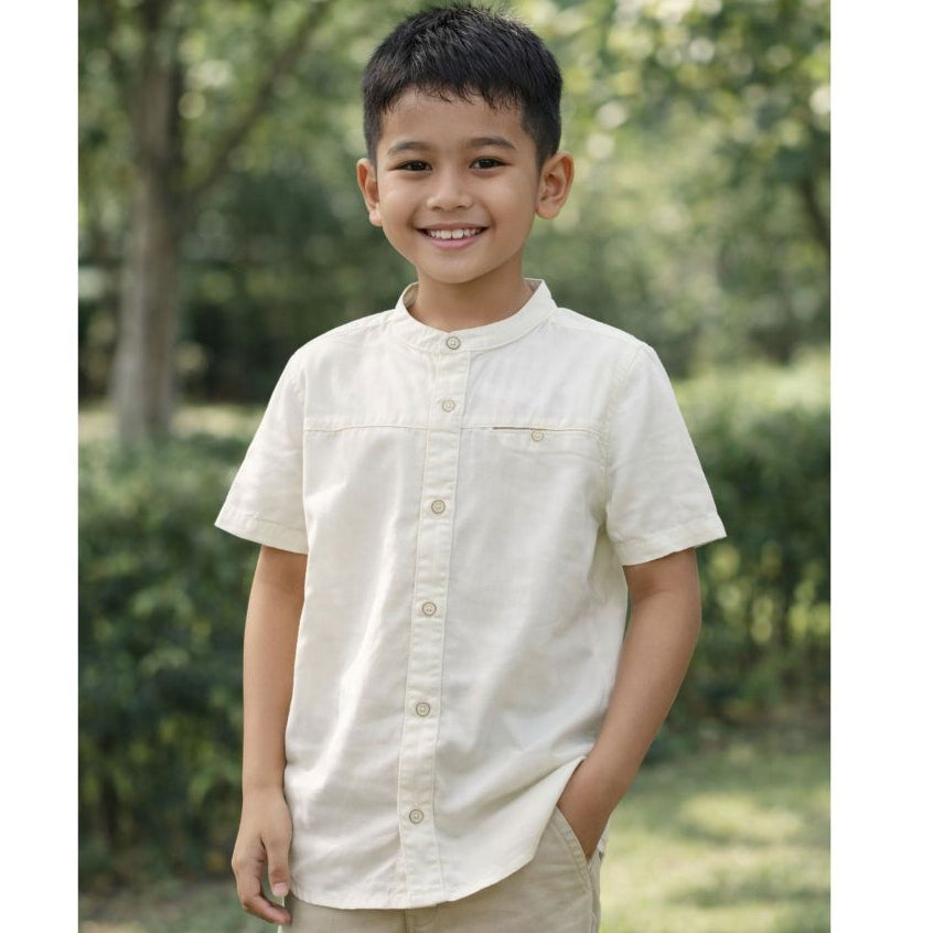 Osella Wayne Regular Fit Koko Short Shirt 223W6602 | Atasan Kemeja Koko Lengan Pendek Anak Laki Laki