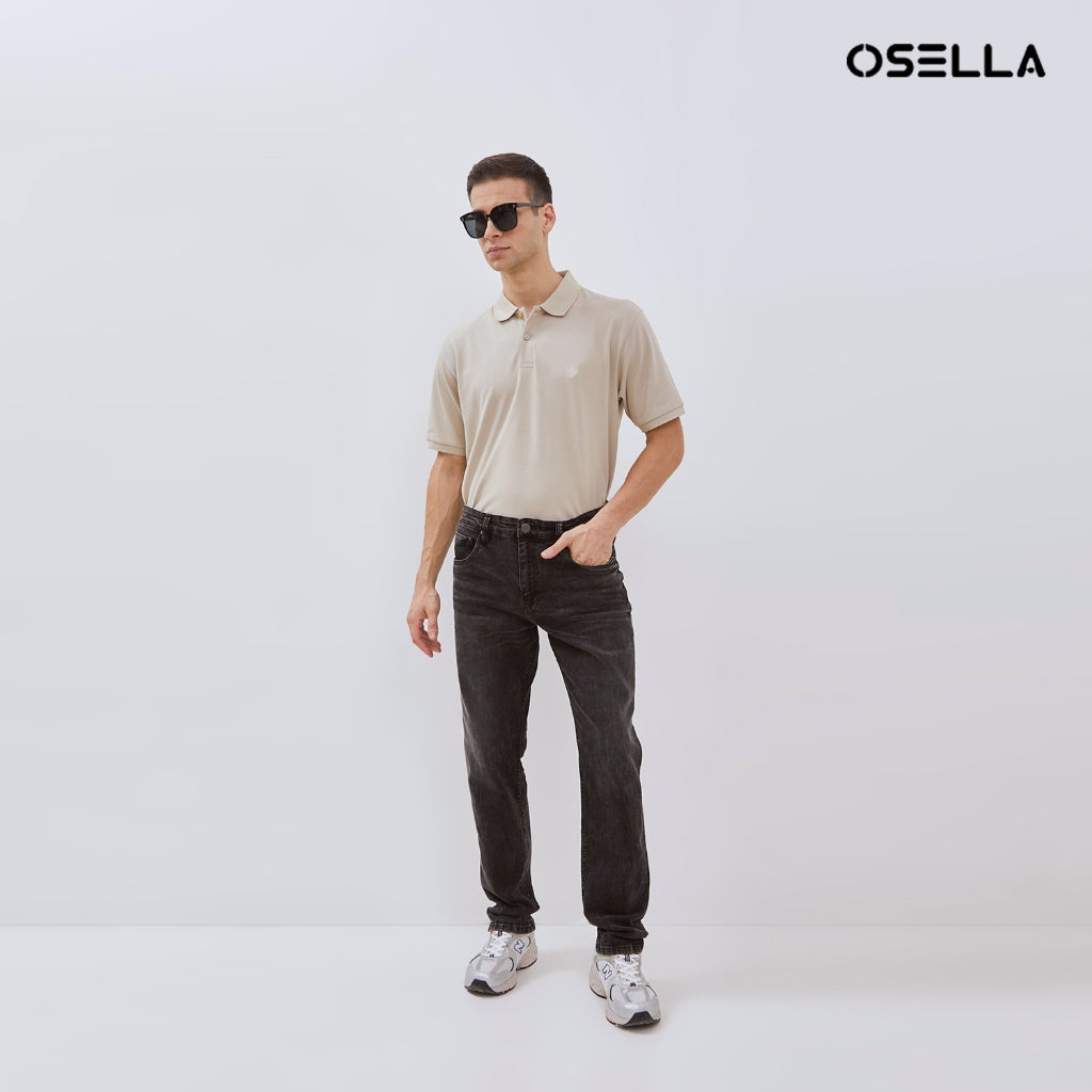 Osella Mason Slim Fit Jeans In Grey Wash 208O501643 | Celana Jeans Pria