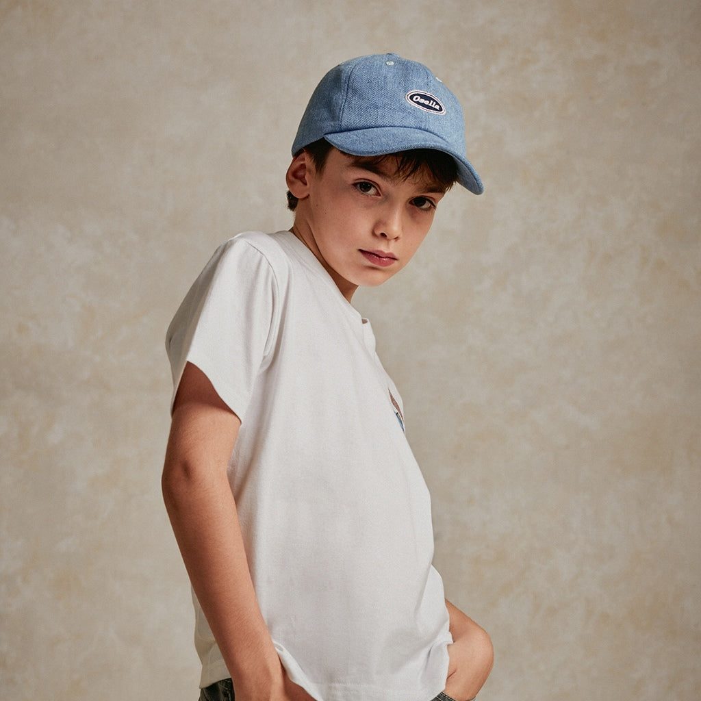 Osella Kids Wyatt Cap in Light Blue Washed