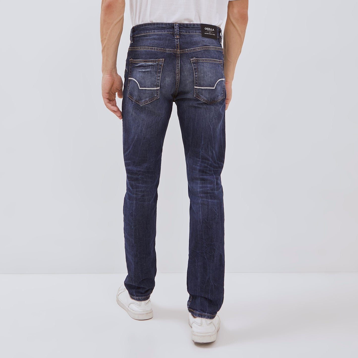 Osella Carson Slim Fit Jeans In Dark Denim Wash