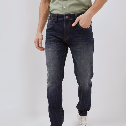 Osella Jordy Slim Fit Denim Jeans In Dark Blue Wash