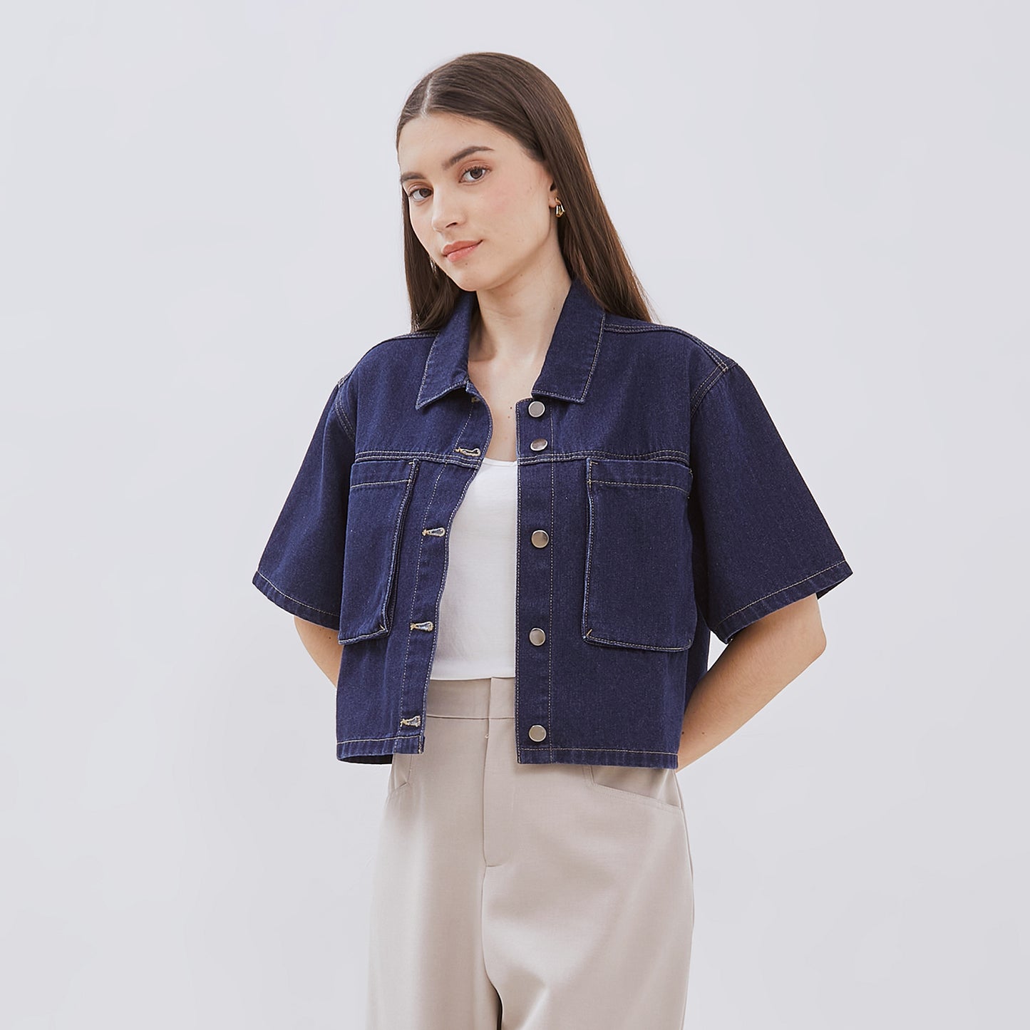 Osella Denim Cropped Shirt