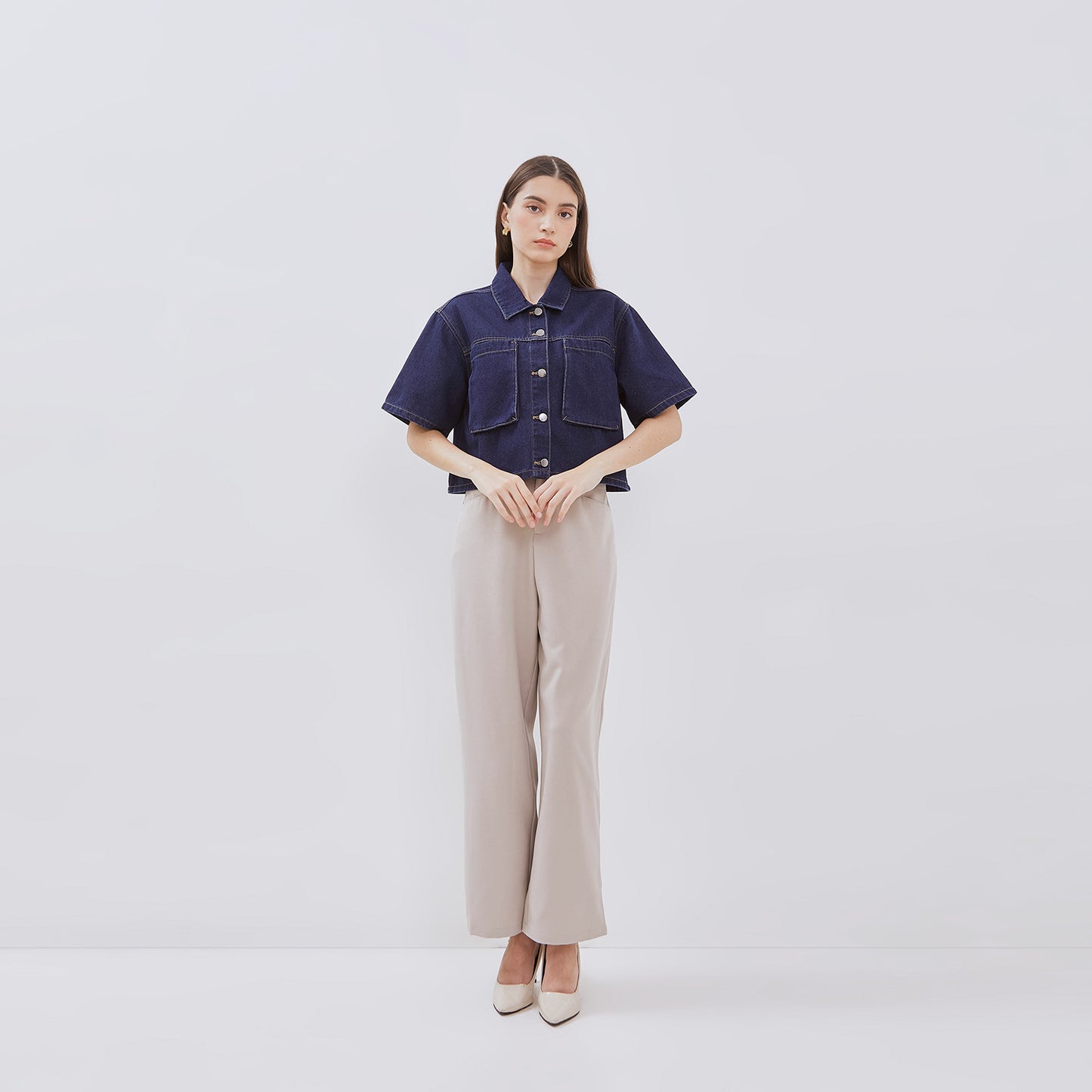 Osella Denim Cropped Shirt