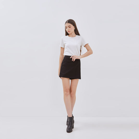 Osella Asymmetric Skort Pants In Black