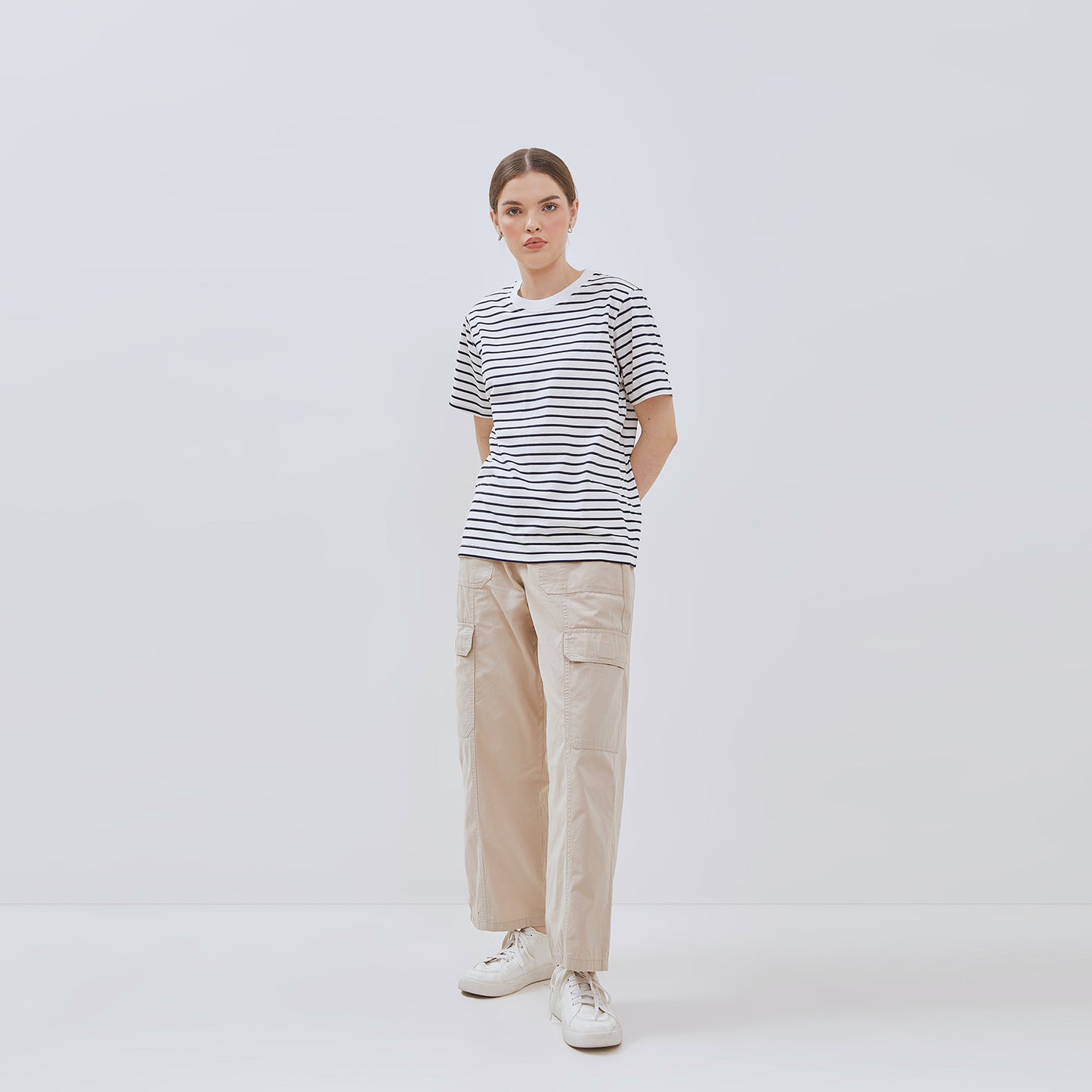 Osella Striped T-shirt In Dark Navy and White 2171500143