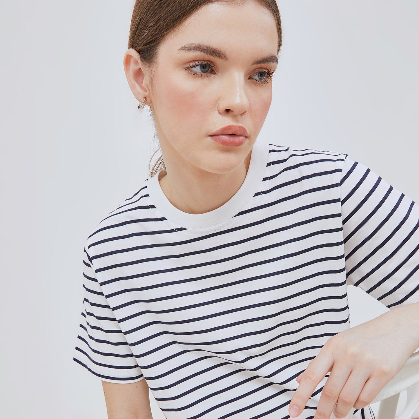 Osella Striped T-shirt In Dark Navy and White 2171500143