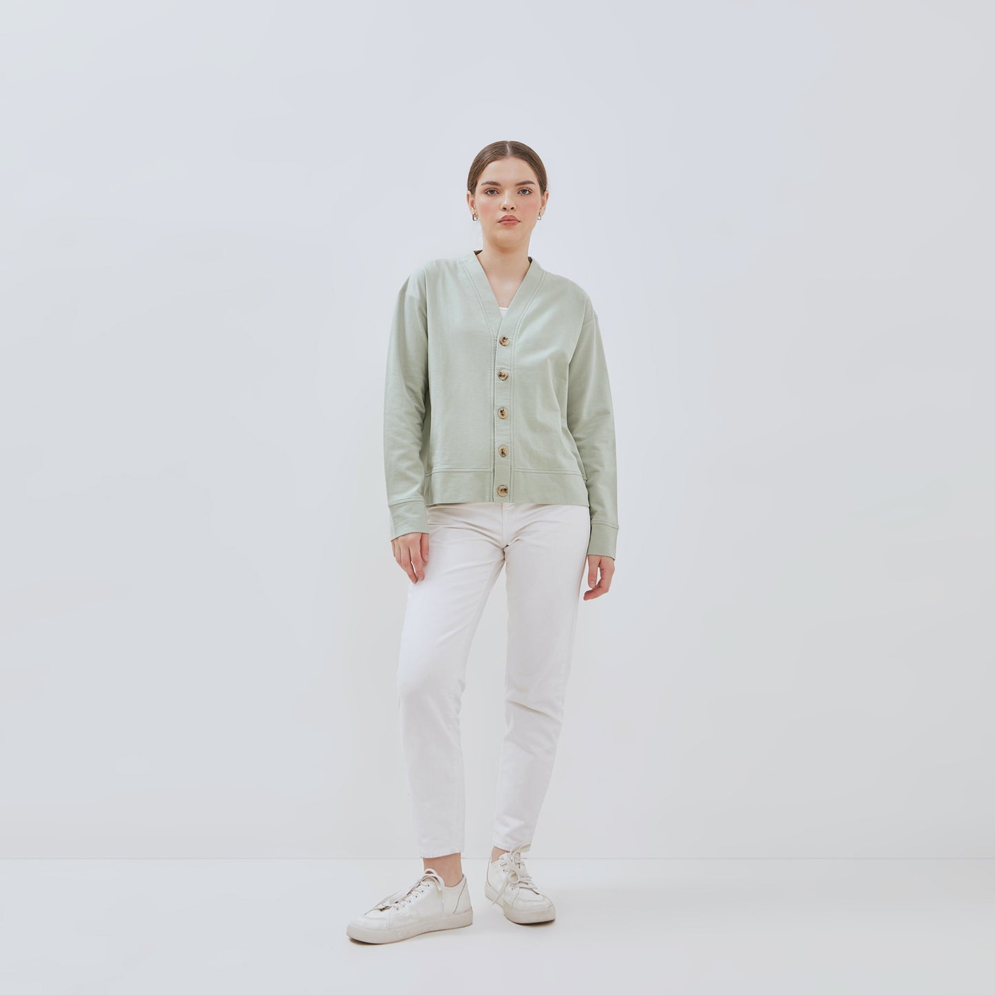 Osella Esme Cardigan In Sage Green