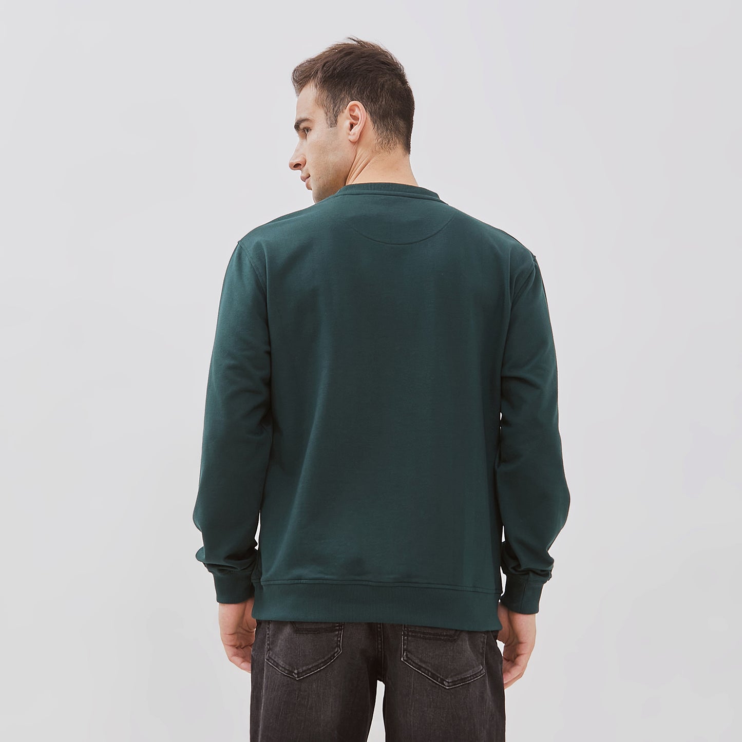 Osella Cut and Sewn Sweatshirt With Print In Bottle Green