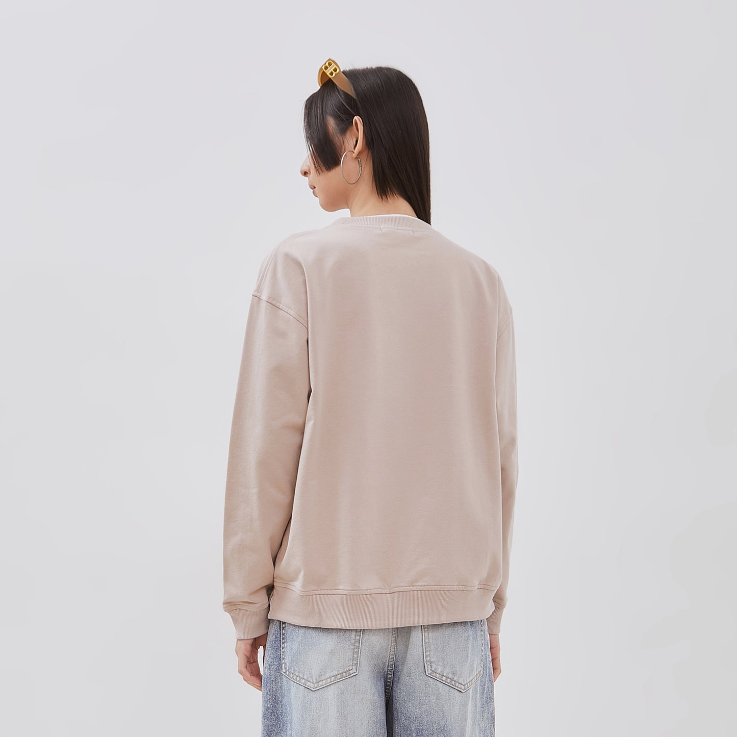 Osella Sweatshirt With White Fabric Detailing In Beige