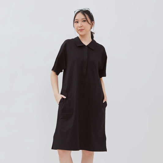 Osella Lizzy Half Buttoned Mini Collared Dress