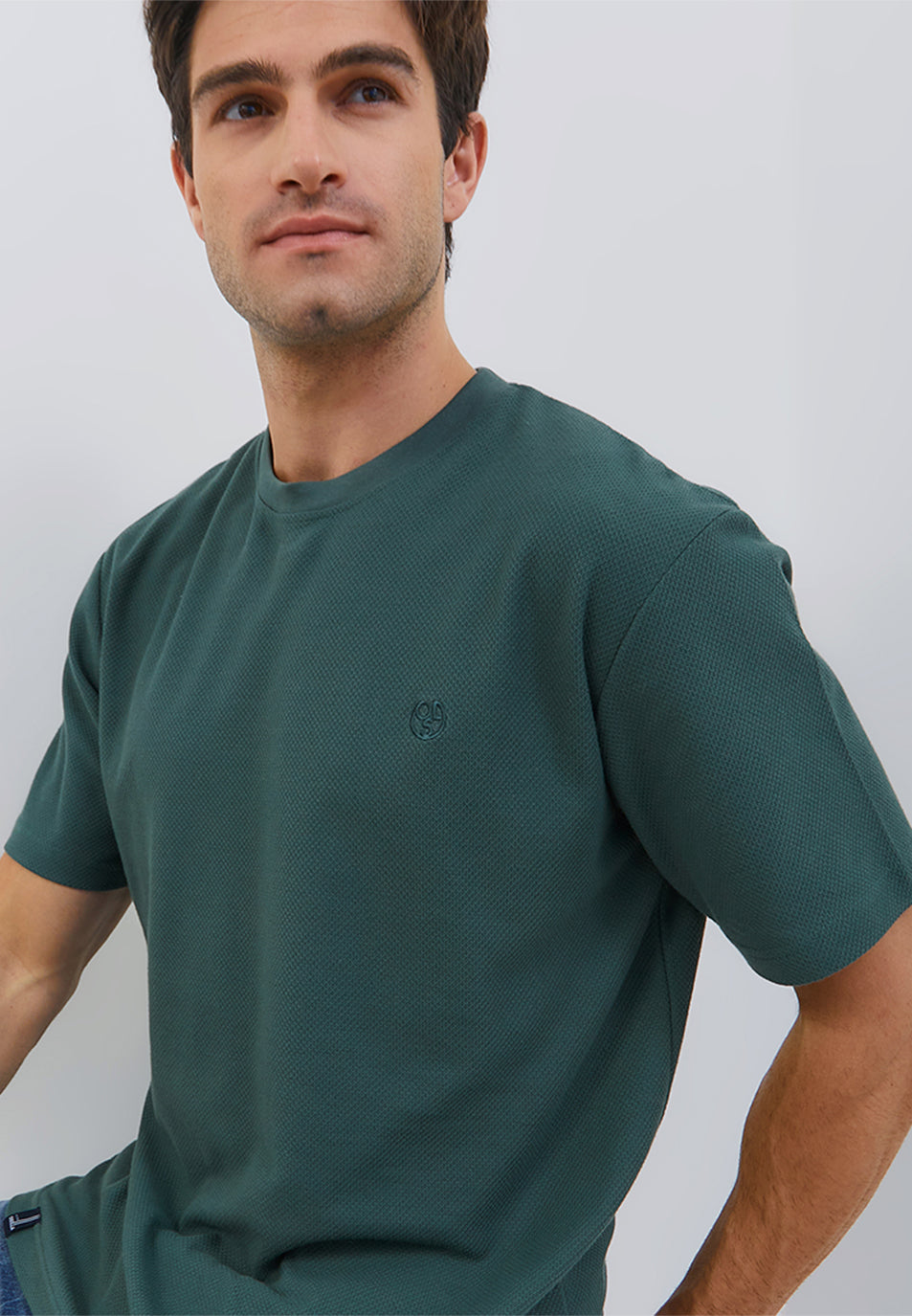 Osella Harry Regular Fit Textured Fabirc T-Shirt