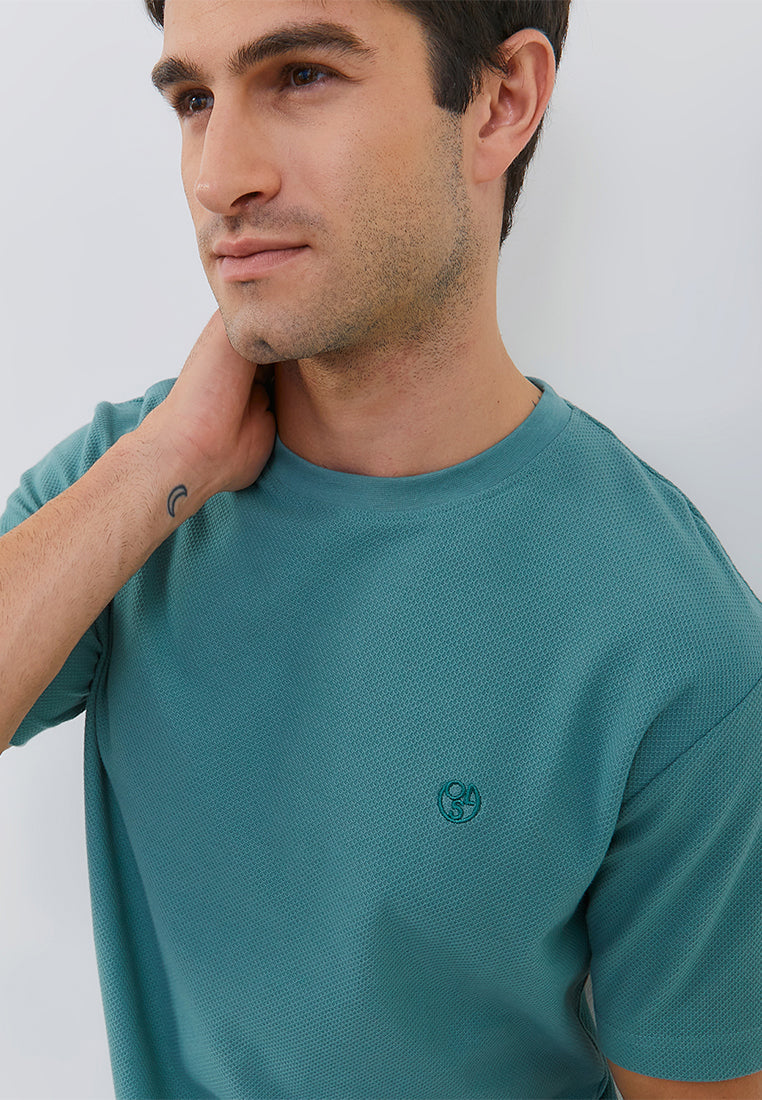 Osella Harry Regular Fit Textured Fabirc T-Shirt